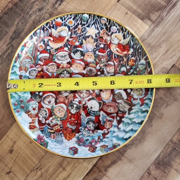 Santa Claws Bill Bell limited edition collectible Christmas cat porcelain plate - Picture 9 of 11